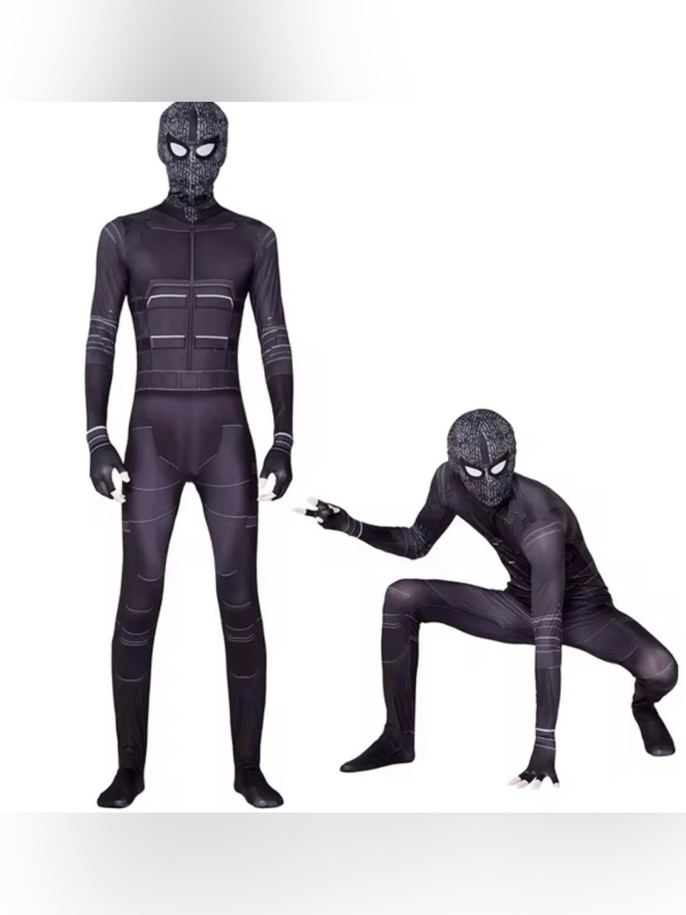 Spider-Man MENS NEW PLUS SZ Stealth Suit Night Monkey Costume HQ Printed Edition